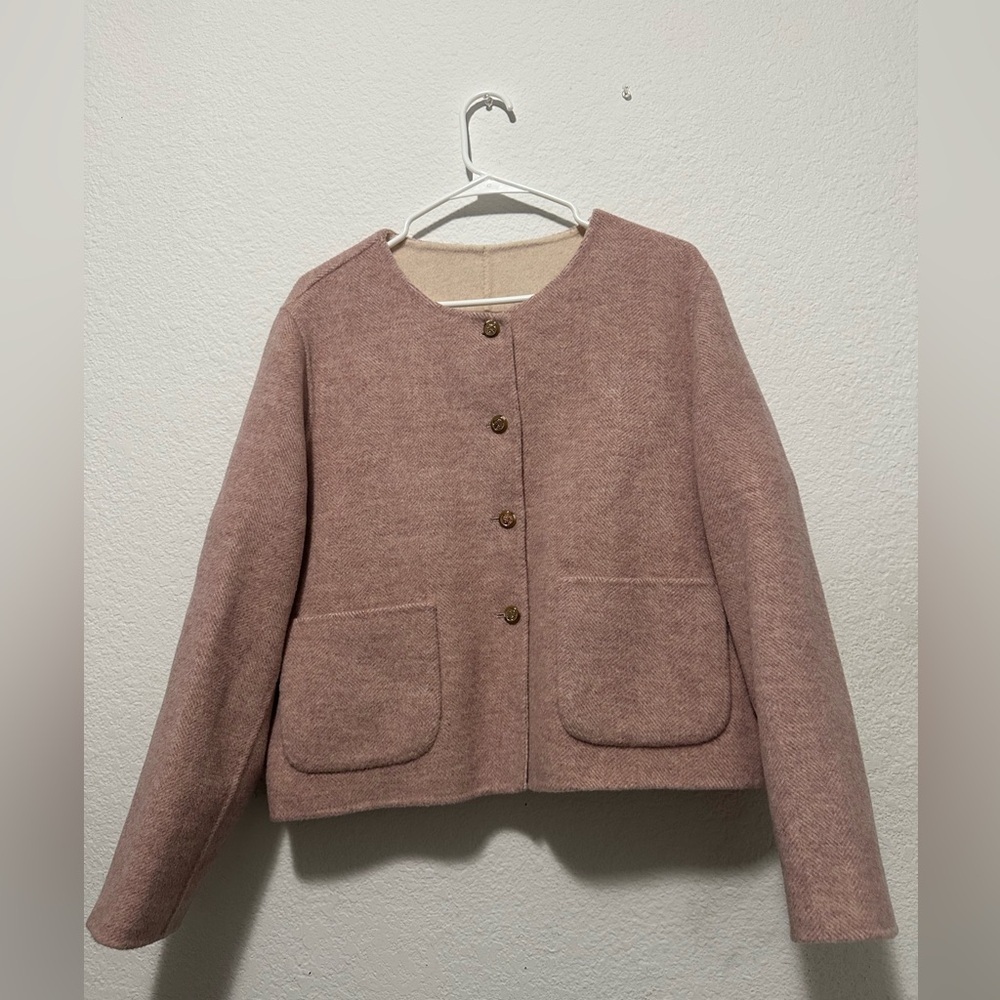 Botanique Pink Wool Jacket size‎ Large - Picture 2 of 9